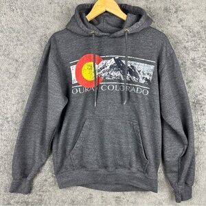 Ouray Colorado Hoodie Size Small Gray Hooded Prairie Mountain